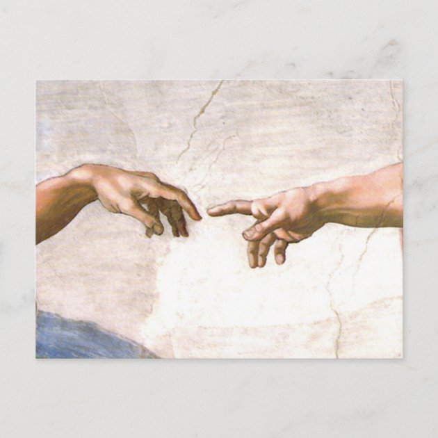 Hand Of God By Michelangelo Postcard Zazzle   Hand Of God By Michelangelo Postcard R42e57db207ea47ffb3991334d6fadb8a Ucbjp 630 