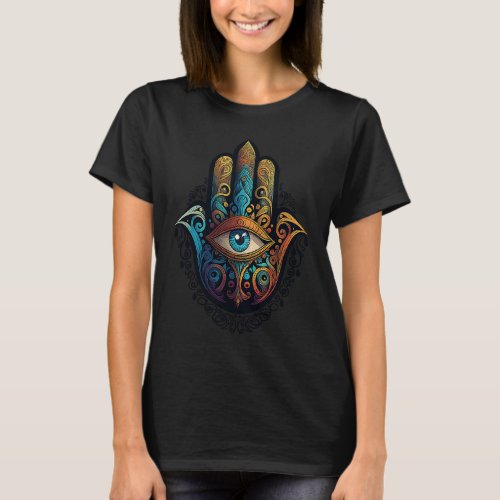 Hand of Hamsa evil eye protection  1 T_Shirt