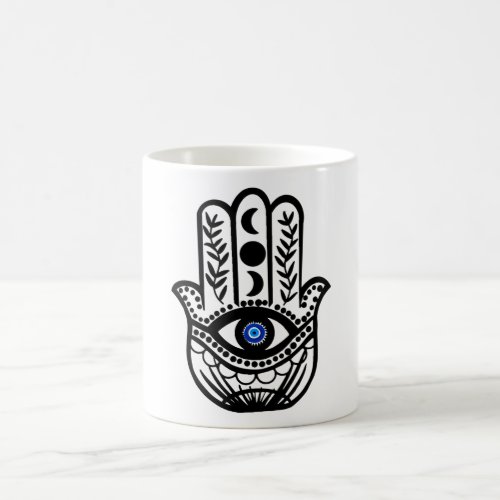 Hand of Hamsa Fatima Evil Eye Coffee Mug