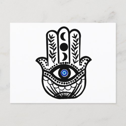 Hand of Hamsa Fatima Evil Eye Postcard