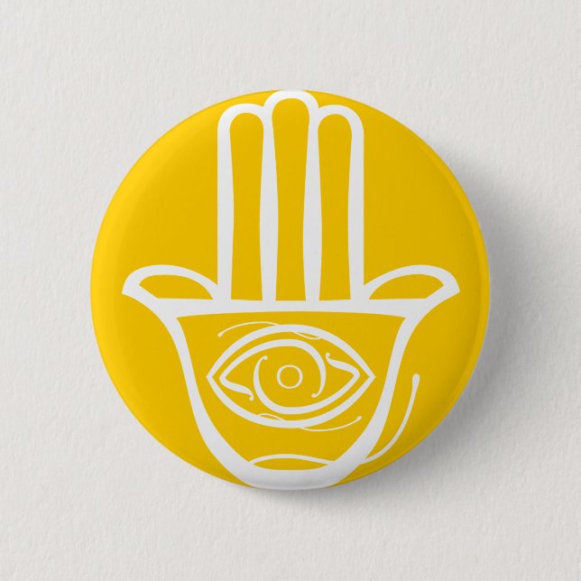 Hand of Miriam (Hamsa) Button (Front)