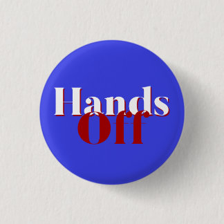 Hand Off Democracy and Rule of Law Blue Button