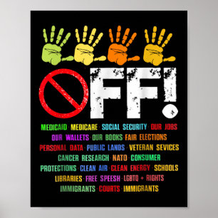 Hand Off My Social Security And Medicare Protest 2 Poster