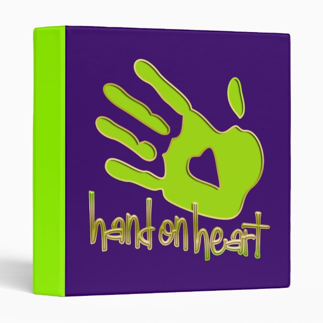 hand on heart 3 ring binder (Front/Spine)