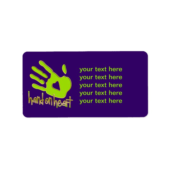 hand on heart label (Front)