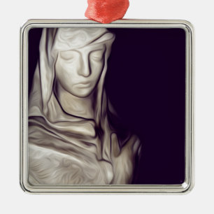 hand on heart metal ornament