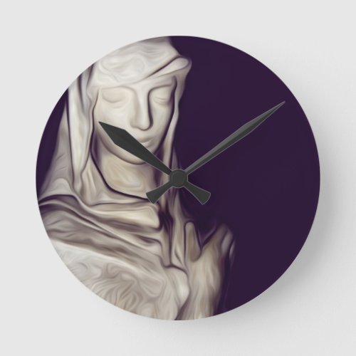 hand on heart round clock