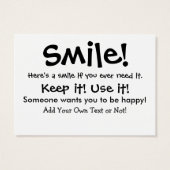 Hand Out a Smile ! by SRF (Back)