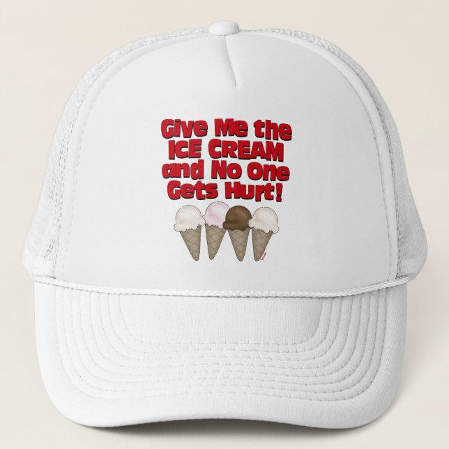 Hand over Ice Cream Trucker Hat (Front)