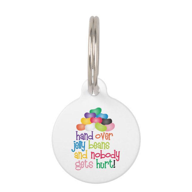 Hand Over Jelly Beans Pet ID Tag (Front)