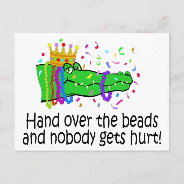 Hand Over The Beads Postcard (Front)