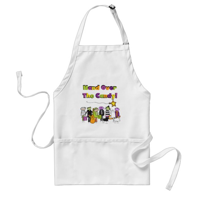 Hand Over the Candy Halloween Tshirts and Gifts Adult Apron (Front)