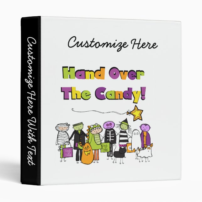 Hand Over the Candy Halloween Tshirts and Gifts Binder (Front/Spine)