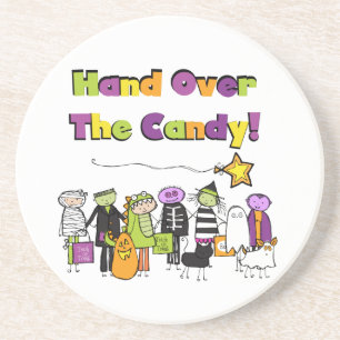 Hand Over the Candy Halloween Tshirts and Gifts Coaster
