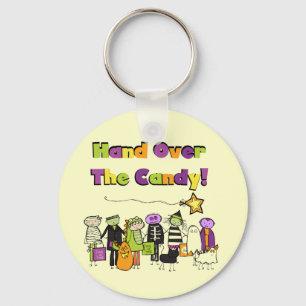 Hand Over the Candy Halloween Tshirts and Gifts Keychain