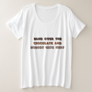 Hand Over The Chocolate Maternity Plus Size T-Shirt