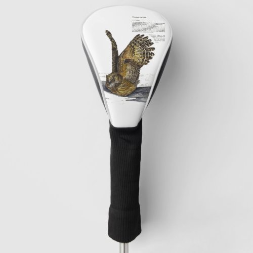  Hand_Paint Endangered Blakistons Fish Owl Golf Head Cover