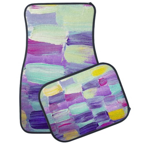 Hand Painted Abstract Art Background Car Floor Mat