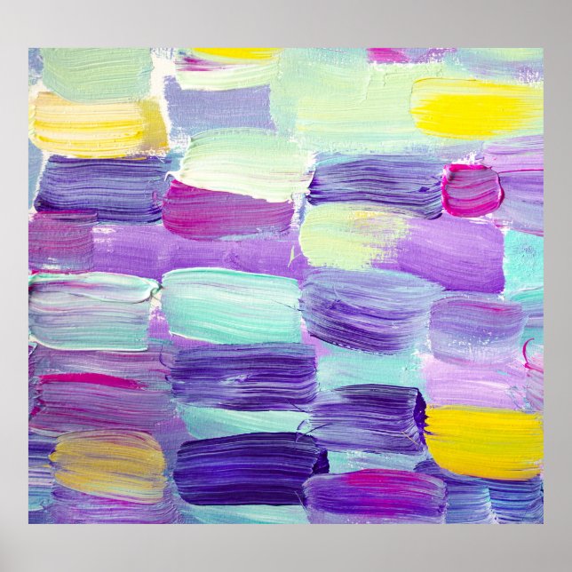 Hand Painted Abstract Art Background Poster (Front)