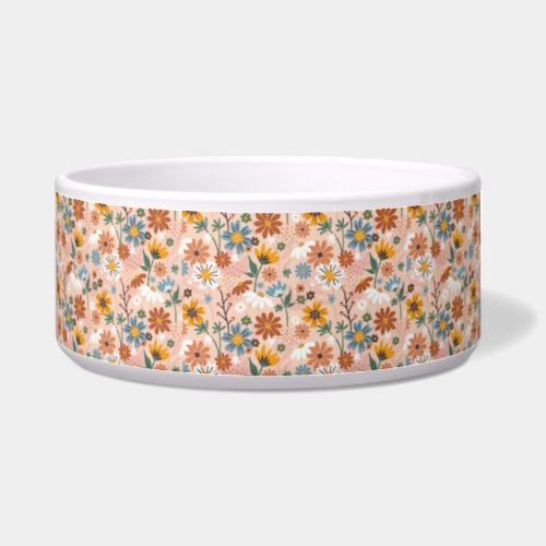 Hand Painted Abstract Floral Pattern Bowl