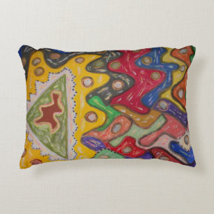 Hand painted art impression African Aboriginal Accent Pillow