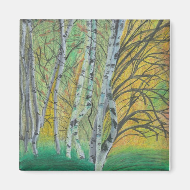 Hand Painted Art Print Locker Magnet Fridge Magnet (Front)