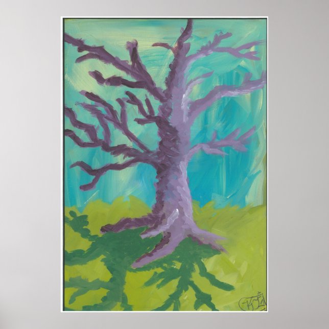 Hand Painted Art Print Wall Poster Painting by KJ (Front)
