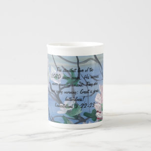 Hand Painted Art Work Scripture Bone China Mug