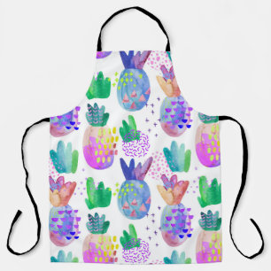 Hand-painted autumn flowers, seamless pattern. apron