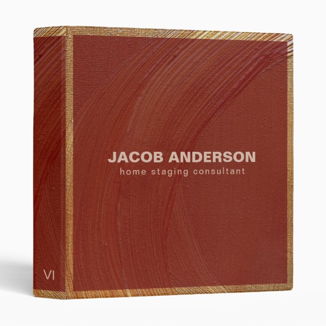 Hand-Painted Backgrounds 3 Ring Binder (Front/Spine)