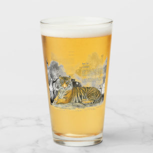 Hand-Painted Bengal Tiger Glass