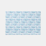 Hand Painted Blue Watercolor Wavy Pattern Rug