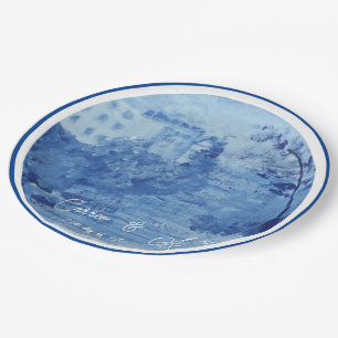 Hand Painted Blue Willow Ginger Jars Toile Paper Plates