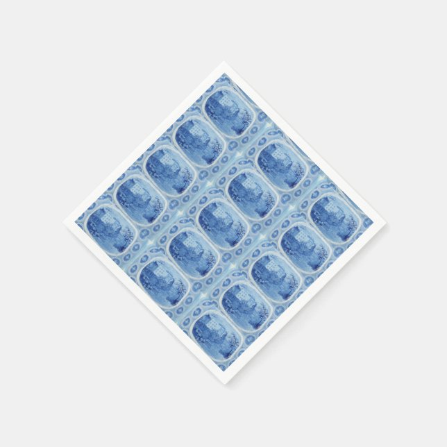 Hand Painted Blue Willow Toile Paper napkins (Corner)