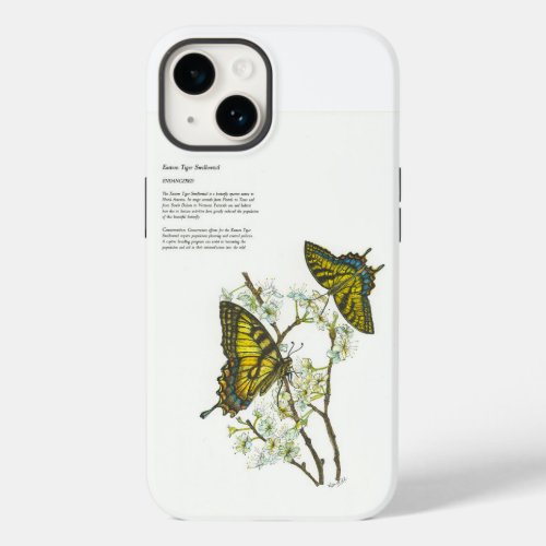 Hand painted butterfly phone case