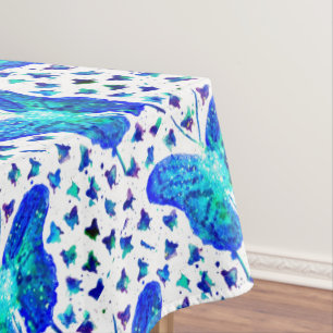 Hand Painted Butterfly Tablecloth