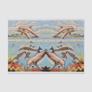 Hand Painted By Number   Playful Dolphins   Tissue Paper
