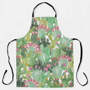 Hand Painted Cactus: Desert Green Apron