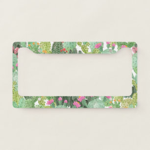 Hand Painted Cactus: Desert Green License Plate Frame