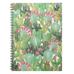 Hand Painted Cactus: Desert Green Notebook