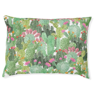 Hand Painted Cactus: Desert Green Pet Bed