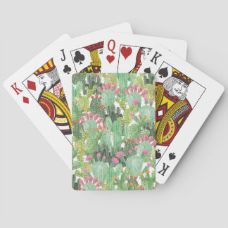 Hand Painted Cactus: Desert Green Poker Cards