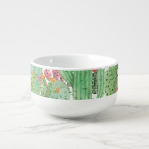 Hand Painted Cactus: Desert Green Soup Mug