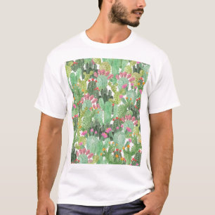 Hand Painted Cactus: Desert Green T-Shirt