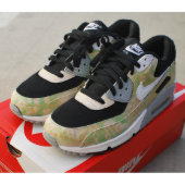 Hand Painted Camo Nike Air Max 90 Running Shoes (Front Left)