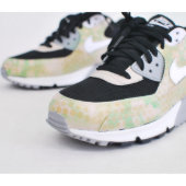 Hand Painted Camo Nike Air Max 90 Running Shoes (Zoom Left)