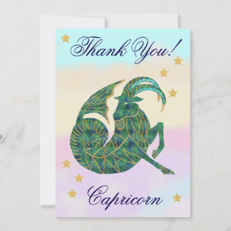 Hand-Painted Capricorn Birthday Thank You