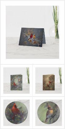 Hand Painted Cardinals