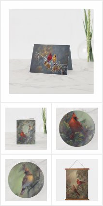 Hand Painted Cardinals