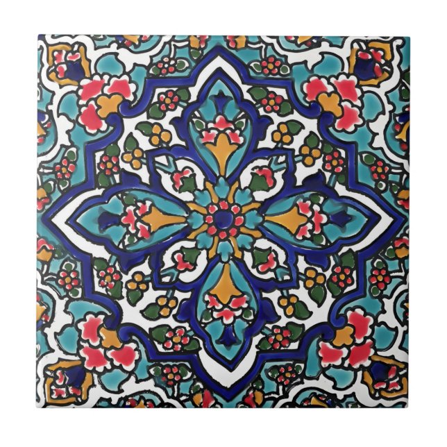 hand painted ceramic classic tiles (Front)